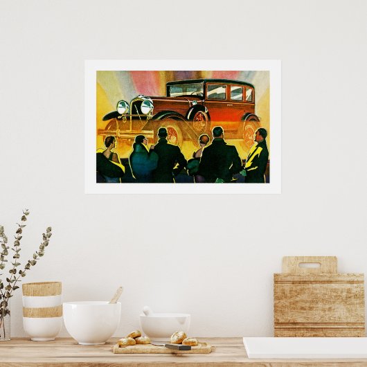 Art Deco Automobile Illustration Poster (Küche)