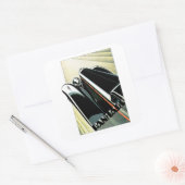 Art Deco Automobile Quadratischer Aufkleber (Umschlag)