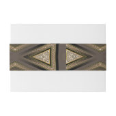 Art Deco Aztec Earth Belly Bands Einladungsbanderole (Rückseitenbeispiel)
