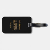 Art Deco Bachelor Party Speakeasy Gefallen Gepäckanhänger (Rückseite horizontal)