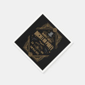 Art Deco Bachelor Party Speakeasy Gefallen Serviette (Ecke)