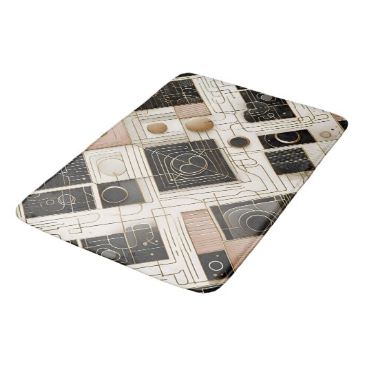 Art Deco Badematte (Schrägansicht)