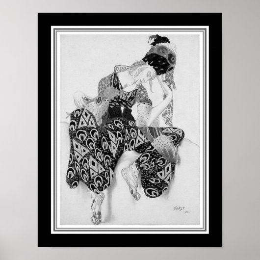 Art Deco Ballet Russes ca. 1922 Poster (Vorne)