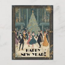 Art Deco Ballsaal Tanz Frohes Neues Jahr