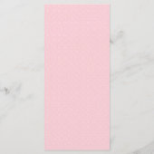 Art Deco Band Pink Wedding Menu Menükarte (Rückseite)