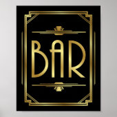 Art Deco BAR Sign Print Poster (Vorne)