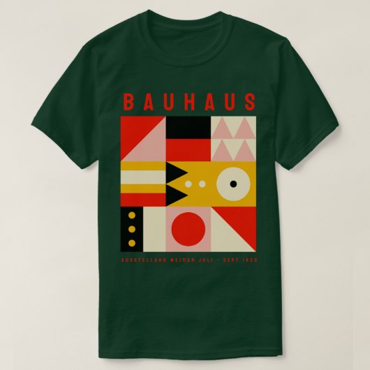 Art Deco Bauhaus Architektur Vintage Poster T-Shirt (Design vorne)