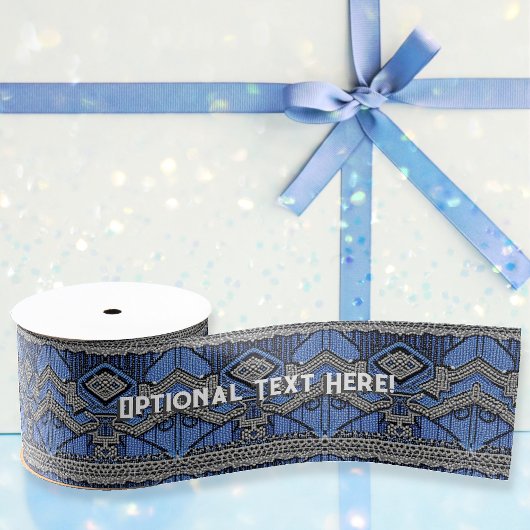 Art Deco - Beaded Flapper Dress - Blue & Silver Ripsband