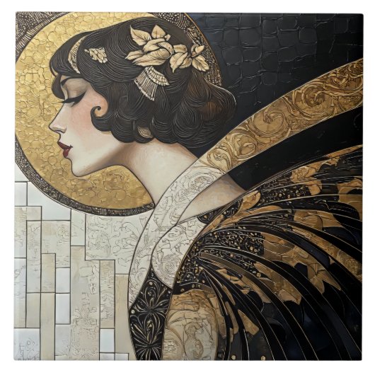 Art Deco Beauty Fliese (Vorderseite)