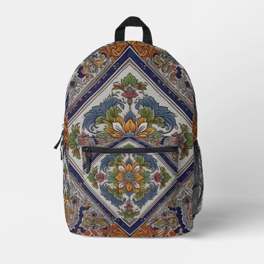 Art Deco Bedruckter Rucksack (Vorderseite)