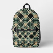 Art Deco Bedruckter Rucksack (Vorderseite)