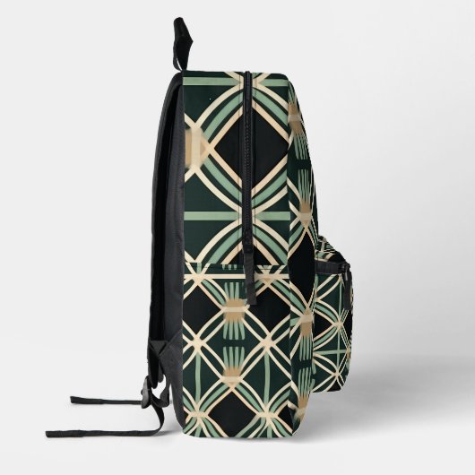 Art Deco Bedruckter Rucksack (Links)