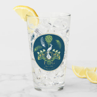 Art Deco Beer Glass Pint Wedding Glas