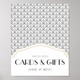 Art Déco Begrüßungskarten und Geschenke Hochzeit Poster