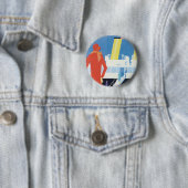 Art Deco Belgisches Ferry Poster Button (Beispiel)