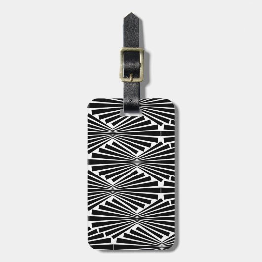 Art Deco Benutzerdefiniertes Muster Gepäckanhänger (Vorderseite vertikal)