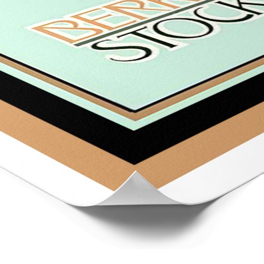 Art Deco Berkshire Strumpfs Ad Poster 12 x 16 (Ecke)