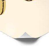 Art Deco Bi-Flugzeug - gelb ohne Text. Poster (Ecke)