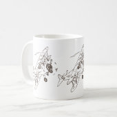 Art Deco Bi-Flugzeug - Konturen nur ohne Text. Kaffeetasse (Vorderseite Links)