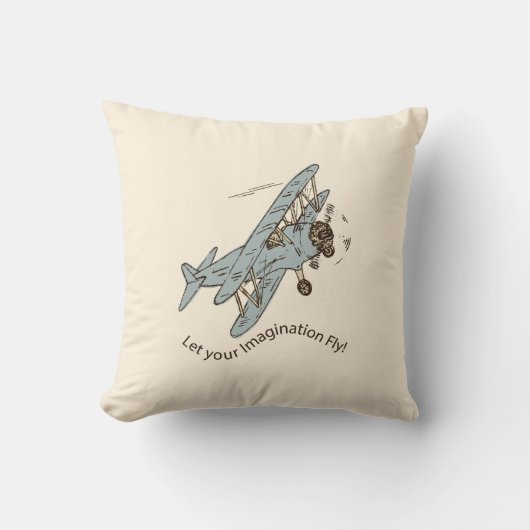 Art Deco Bi-Flugzeug - lass deine Fantasie. Kissen (Vorderseite)