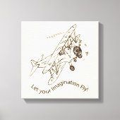 Art Deco Bi-Flugzeug - lass deine Fantasie. Leinwanddruck (Vorderseite)