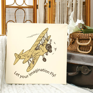Art Deco Bi-Flugzeug - lass deine Fantasie. Leinwanddruck