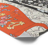 Art-Deco-Bild einer jungen Dame, die einen Brief v Poster (Ecke)