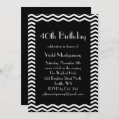 Art Deco Birthday Einladung (Vorne/Hinten)