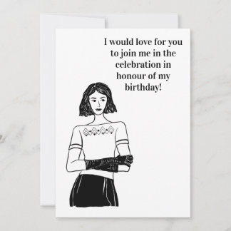 Art deco birthday invitation  einladung