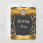 Art Deco Birthday Party Einladung (Vorderseite)