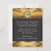 Art Deco Birthday Party Einladung (Rückseite)