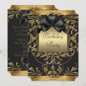 Art Deco Birthday Party Einladung (Vorne/Hinten)