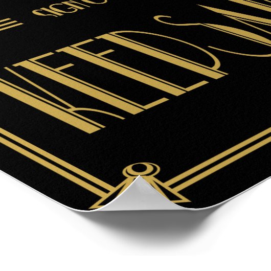 Art Deco Bitte unterschreiben Sie unseren Sake-Hoc Poster (Ecke)