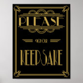 Art Deco Bitte unterschreiben Sie unseren Sake-Hoc Poster (Vorne)