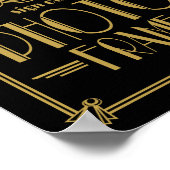 Art Deco Bitte unterzeichnen Sie unser Foto-Frame- Poster (Ecke)