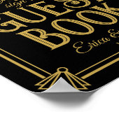 Art Deco Bitte unterzeichnen Sie unser Gästebuch (Ecke)