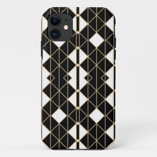 Art Deco Black and Gold Geometric luxury Case-Mate iPhone Hülle (Rückseite)