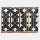 Art Deco Black and Gold Geometric luxury Decke (Vorderseite)
