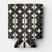 Art Deco Black and Gold Geometric luxury Dosenkühler (Vorderseite)