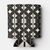 Art Deco Black and Gold Geometric luxury Dosenkühler (Rückseite)
