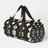 Art Deco Black and Gold Geometric luxury Duffle Bag (Rechte Ecke)