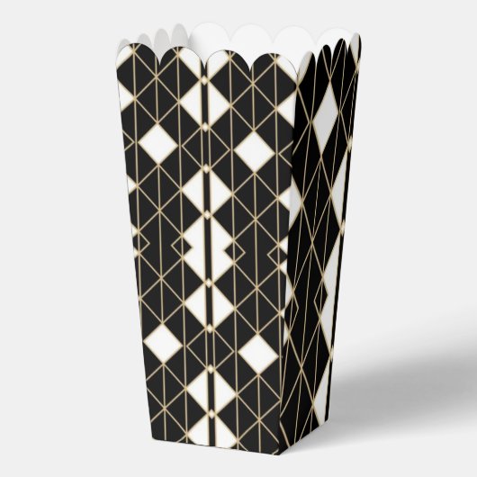 Art Deco Black and Gold Geometric luxury Geschenkschachtel (Rückseite)