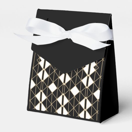 Art Deco Black and Gold Geometric luxury Geschenkschachtel (Vorderseite)