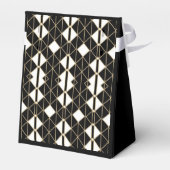 Art Deco Black and Gold Geometric luxury Geschenkschachtel (Rückseite)