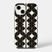 Art Deco Black and Gold Geometric luxury iPhone Hülle (Rückseite)