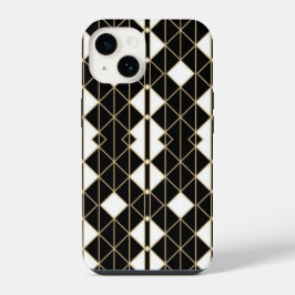 Art Deco Black and Gold Geometric luxury iPhone 14 Hülle