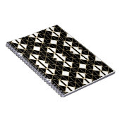 Art Deco Black and Gold Geometric luxury Notizblock (Rechte Seite)