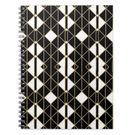Art Deco Black and Gold Geometric luxury Notizblock