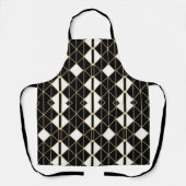 Art Deco Black and Gold Geometric luxury Schürze (Vorderseite)