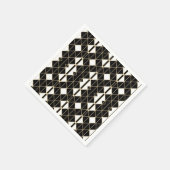 Art Deco Black and Gold Geometric luxury Serviette (Ecke)